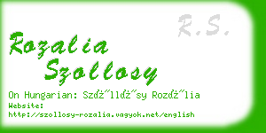 rozalia szollosy business card
